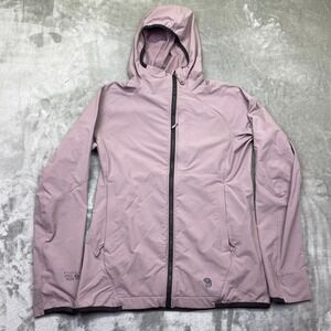 Mountain Hardwear Hooded Light Pink Nylon Blend Lightweight‎ Jacket Womens Small